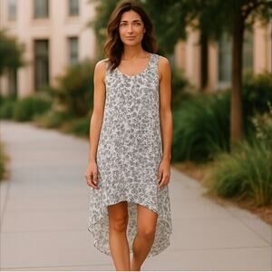 Volcom Floral Button Down Hi Low Midi Dress Size Small